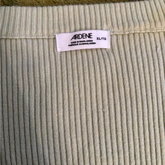 Ardene Ribbed Knit Shrug in light Sage Green - Picture 2 of 12